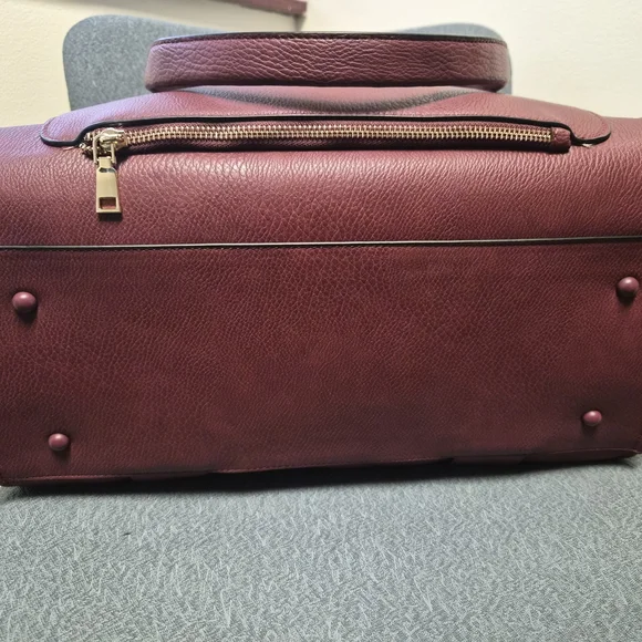 Poppy & Peonies Elegant Burgundy Tote Bag - Picture 8 of 8